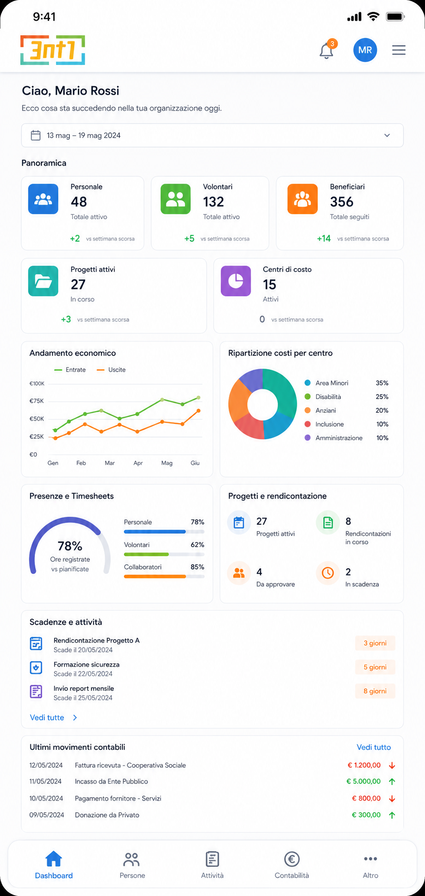Interfaccia Mobile